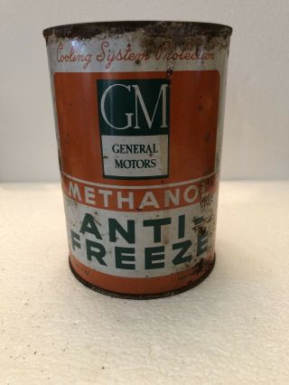 Vintage Gm Methanol Anti Freeze Quart Can