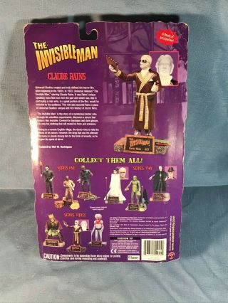 Vtg 2000 Universal Studios Monsters Ser 3 Invisible Man Claude Rains Sideshow 3