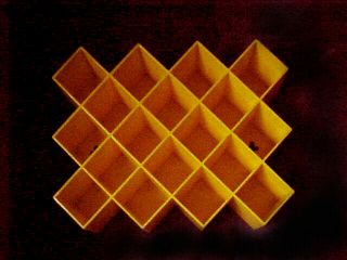Vintage Midcentury Mcm Copco Honeycomb Yellow Spice Rack Lubge - Randel Design