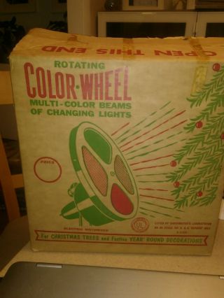 Vintage Gem 12 " Rotating Magic Color Wheel Christmas Tree Light No.  55 Bakelite