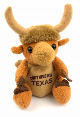 Don’t Mess With Texas Bevo The Longhorn Souvenir Stuffed 6” Plush