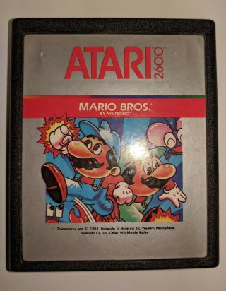 Mario Bros.  Atari 2600 Game Vintage 1983 Cartridge.