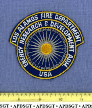 Doe Los Alamos Fire (old Vintage) Mexico Federal Police Patch Dept Of Energy