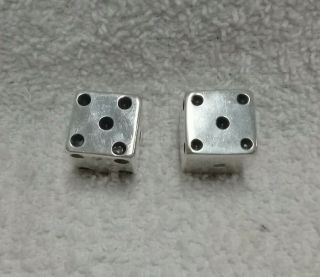 Vintage Taxco Sterling Silver Dice Marked Mexico Tsf.  925