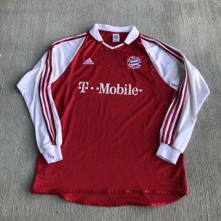 Vintage Bayern Munich 2003/2004 Home Football Shirt Soccer Jersey Long Sleeve Xl
