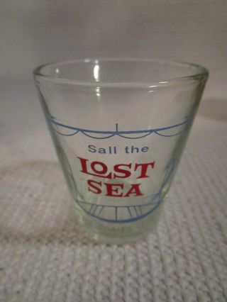 Sail The Lost Sea Sweetwater,  Tenn.  Souvenir 2.  25 " Shot Glass Vintage