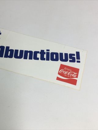 Vintage 1984 NFL Los Angeles RAMS Football helmet Bumper Sticker Coca Cola 2