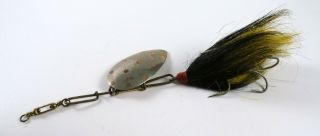 Vintage Old Pfleuger Muskill Muskie Spinning Lure,  Double Treble Hooks