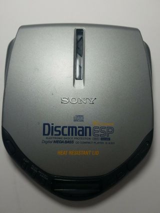 Sony Discman D - E301 Mega Bass Esp Personal Portable Cd Player Vintage 1997