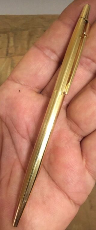 Vintage Caran D’ache Ballpoint Pen Gold Plated Swiss Made