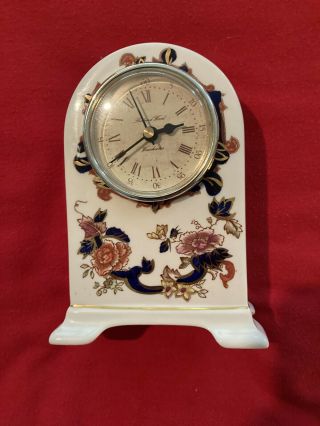 Vintage Masons Mandalay Ironstone Floral Hand Painted Clock.  Made In England.