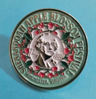 1999 Winchester Virginia 72nd Shenandoah Apple Blossom Festival Collectors Pin