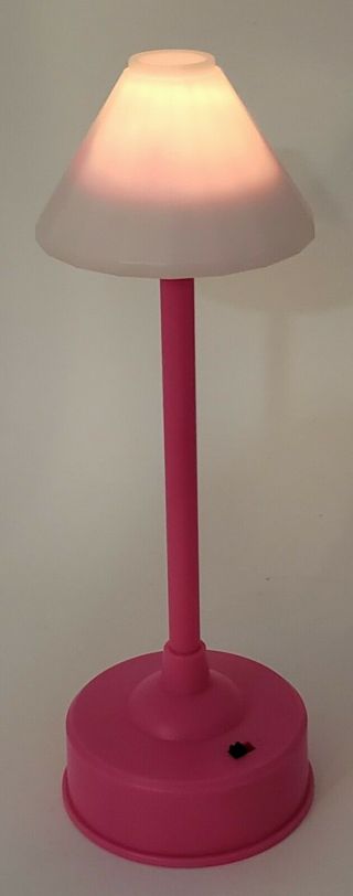8 " Pink Floor Lamp W White Shade Barbie Doll House Floor Lamp Light