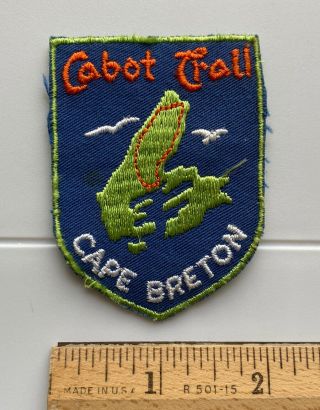 Cabot Trail Cape Breton Island Nova Scotia Canada Canadian Souvenir Patch Badge