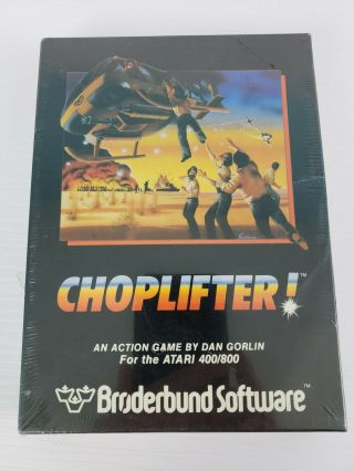 Vtg Choplifter Cartridge For Atari 400,  800 Nos Broderbund Atcart - 191