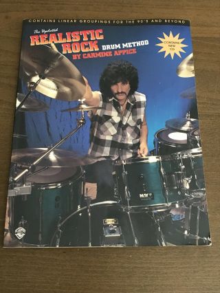 Vintage Carmine Appice Realistic Rock Drum Method Instructional Book 1995