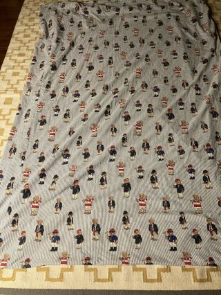Vintage Ralph Lauren Polo Teddy Bear Twin Sheet Duvet Cover 56x82 Inches Fabric