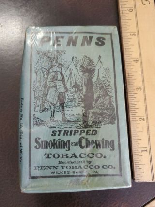 Vintage W.  Penns Smoking Tobacco Wilkes Barre Pa Wheeling W Va.  Indian Chief