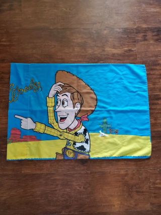 Vintage Disney Toy Story Buzz & Woody Standard Size Pillowcase Dual Sided