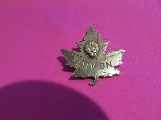 Vintage Sterling Silver Yukon Maple Leaf Pendant
