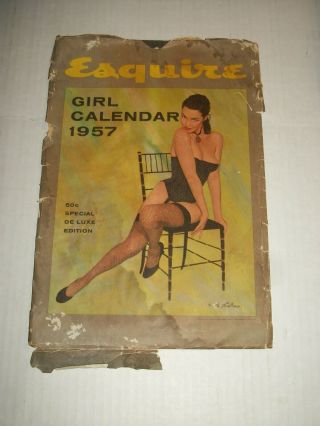 Vintage Esquire Girl Calendar 1957 Pin Ups Complete