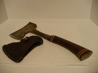 Vintage Estwing Hatchet With Leather Sheath Sharp Blade Euc - See Photos