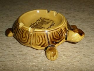 Vintage Fabulous Las Vegas Souvenir Tiki Style Turtle Ashtray Souvenir Ceramic