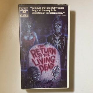 Vintage 1984 The Return Of The Living Dead Vhs Thorn Hbo Video