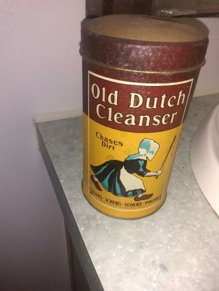 Vintage Old Dutch Cleanser Tin Can