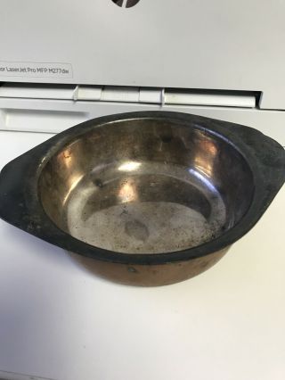 Vintage Joseph Heinrichs Dish Bowl Pure Copper & Sterling Silver (kt)