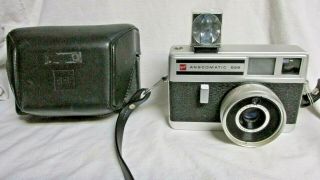 Vintage 1960s Gaf Anscomatic 626 Camera W/ Case & Flash Cube
