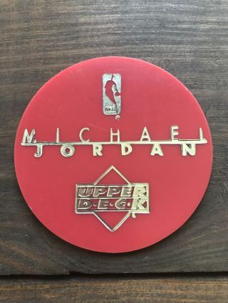MICHAEL JORDAN VTG NBA Basketball Upper Deck Sign Coaster 4 