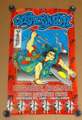Aerosmith Concert Poster Osaka Japan Dec.  31,  1999 / 15 " X 25 " / Vintage
