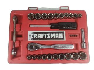Vintage Craftsman Metric,  Sae Socket Set 3/8 Dr 33429