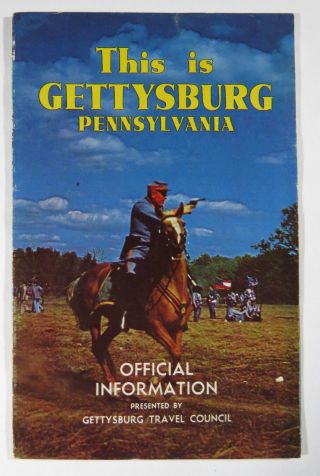 Vintage Gettysburg Travel Guide Booklet 1969 Pennsylvania Map Information Ads