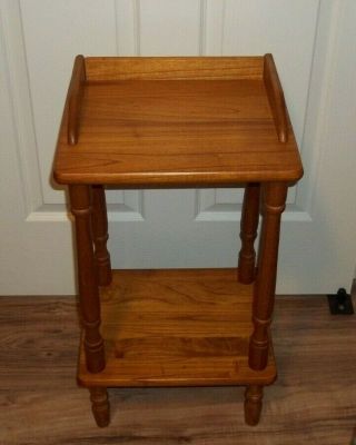 Vintage Side Table Nightstand Cottage Farmhouse Telephone Stand Farmhouse Wood