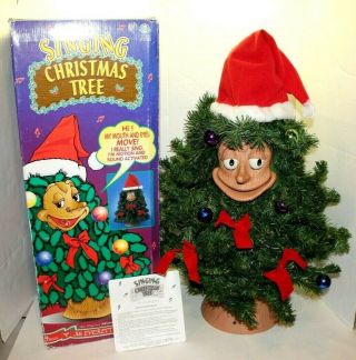Vintage Telco Motion - Ette Singing Talking Mr.  Everette Green 24 " Christmas Tree