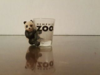 Vintage Memphis Zoo Panda Bear Very Rare And Unique Shot Glass Ex Cond