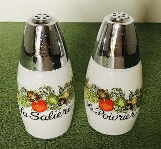 Corning Ware Spice Of Life Salt And Pepper Shakers Vintage
