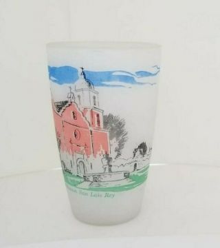 Vintage Souvenir Frosted Glass Tumbler in the 