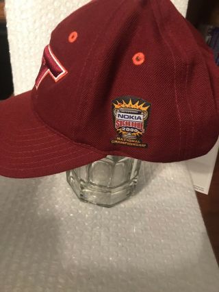 Ex Vtg 2000 Virginia Tech Florida State Sugar Bowl Championship Hat Snapback 2
