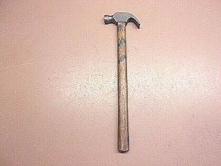 Vintage Small Curved Claw Hammer 5.  6 Oz.  11 1/2 " Hickory Handle