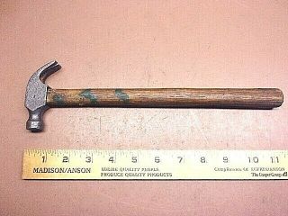 Vintage Small Curved Claw Hammer 5.  6 Oz.  11 1/2 