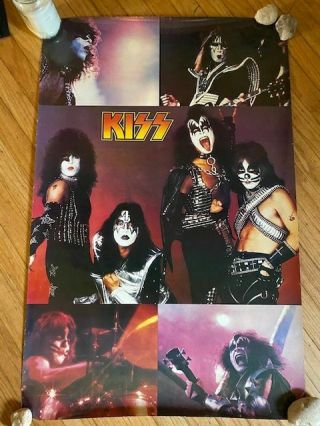 Kiss Vintage Poster Gene Simmons Peter Criss Ace Frehley Paul Stanley
