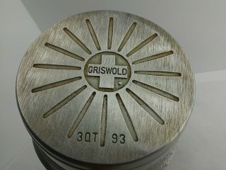 Rare Vintage 93 Griswold Cross Cast Aluminum 3 Qt Pot /sauce Pan No Lid (6b2)
