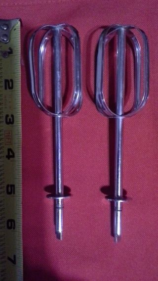 2 Pc.  Vintage Sunbeam Handheld Mixmaster Hm - 1 & Hm - 2 Replacement Beaters 6 1/2 "