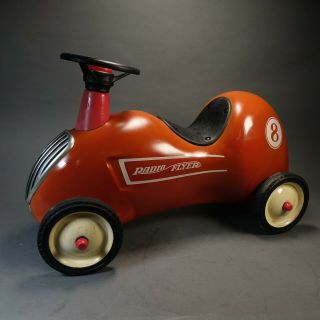 Vintage Metal Radio Flyer Model 8 Little Red Roadster Toy Ride On Car