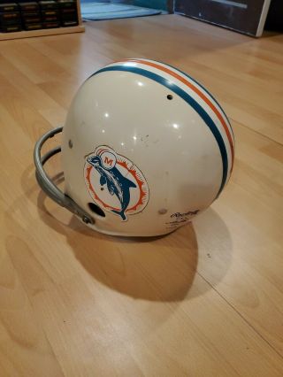 Vintage Rawlings Miami Dolphins Air - Flo Football Helmet Hnfl Large U.  S.  A.  Look