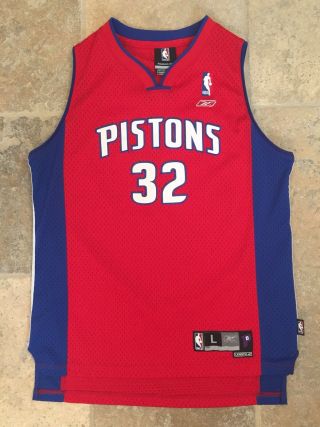 Vtg Detroit Pistons 32 Rip Hamilton Basketball Jersey Youth Large Length,  2 Euc
