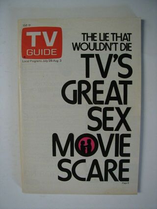 Los Angeles July 28 1973 Tv Guide Sex Movie Scare Monty Hall Let 